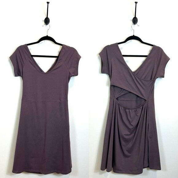 Pact Womens Dress Sz Large Open Back Short Sleeve Casual Modern Organic Cotton - Picture 1 of 10